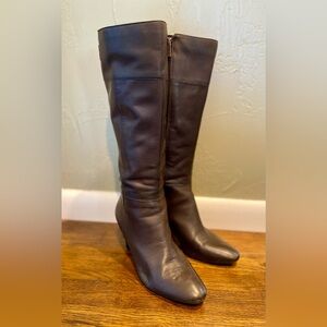 Bandolino chocolate brown leather dress boots -size 9